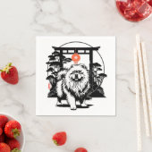 Serviette En Papier LUNE GATE Chow (En situation)