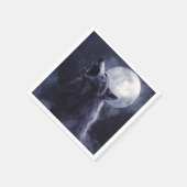 Serviette En Papier Lune hurlante de loup-garou d'Halloween (Coin)