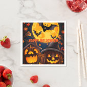 Serviette En Papier Lune Jack-O-Lanterns (En situation)