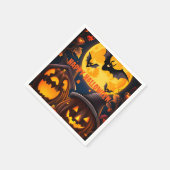 Serviette En Papier Lune Jack-O-Lanterns (Coin)