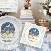 Serviette En Papier Lune Nouveau Chapitre Commence Livre Papillon Bleu