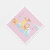 Serviette En Papier Lune rose en peluche "c'est une fille" Papier Napk (Coin)