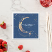 Serviette En Papier Lune Stars Ciel nocturne Mystique Romantique Napki (En situation)