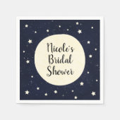Serviette En Papier Lune Whimsical et étoiles Baby shower céleste (Devant)