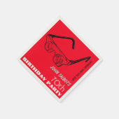 Serviette En Papier Lunettes 3D 70e Anniversaire Papier de fête Napkin (Coin)