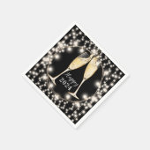 Serviette En Papier Lunettes de Champagne de Nouvel An Lights 2024 (Coin)