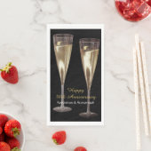 Serviette En Papier Lunettes de Champagne Fête de Mariage Personnalisé (En situation)