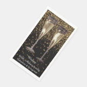 Serviette En Papier Lunettes de Champagne Fête de Mariage Personnalisé (Coin)