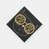 Serviette En Papier Lunettes de chat Graphic Parties scintillant or Ki (Coin)
