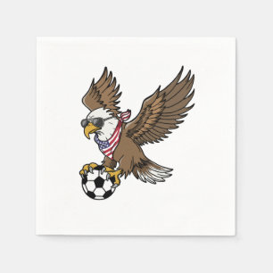 Serviette En Papier Lunettes de soleil aigle de football USA cool vint