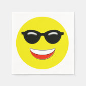Serviette En Papier Lunettes de soleil cool Emoji (Devant)