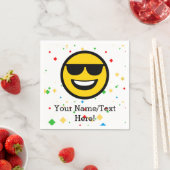 Serviette En Papier Lunettes de soleil cool Emoji (En situation)