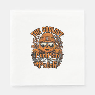 Serviette En Papier Lunettes de soleil Coolest Pumpkin Patch Halloween