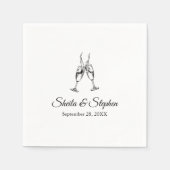 Serviette En Papier Lunettes de vin Whimsical Personnalisées Mariage d (Devant)
