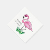 Serviette En Papier Lunettes roses fabuleuses de flamant rose (Coin)