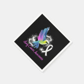 Serviette En Papier Lung Awareness Pearl Ribbon (Coin)