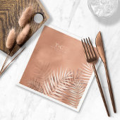 Serviette En Papier Lush Palm Leaf Mariage Terra Cotta V2 ID956