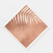 Serviette En Papier Lush Palm Leaf Mariage Terra Cotta V3 ID956 (Coin)
