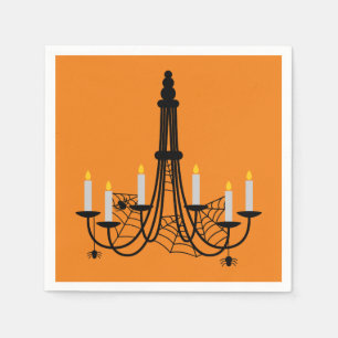 Serviette En Papier Lustre d'araignée Halloween gothique