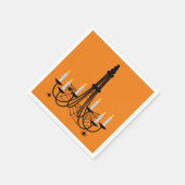 Serviette En Papier Lustre d'araignée Halloween gothique (Coin)