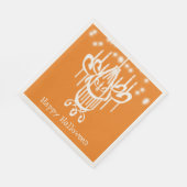 Serviette En Papier Lustre d'Halloween orange Joyeux Halloween (Coin)