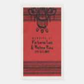 Serviette En Papier Lustre en dentelle gothique rouge noir (Devant)