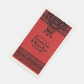 Serviette En Papier Lustre en dentelle gothique rouge noir (Coin)