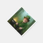 Serviette En Papier Lutin irlandais avec un pot d'or (Coin)