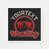 Serviette En Papier Lutter AJOUTER LE NOM Grappe Champion d'équipe (Devant)