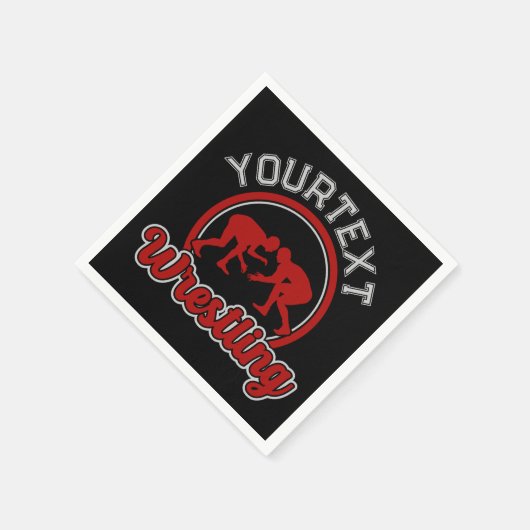 Serviette En Papier Lutter AJOUTER LE NOM Grappe Champion d'équipe (Coin)