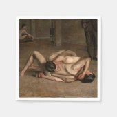 Serviette En Papier Lutteurs (par Thomas Eakins) (Devant)