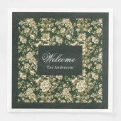 Serviette En Papier Lux Botanical Napkins Greenery Foliage in Pastels (Devant)