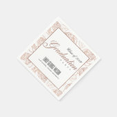 SERVIETTE EN PAPIER LUX ÉLÉGANT ROSE ROSE ROSE ROSE ROSE OR DIPLÔME FL (Coin)