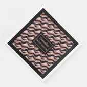 Serviette En Papier Lux Rose Gold Napkins Élégante Parties scintillant (Coin)