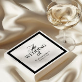 Serviette En Papier Luxe classique | Élégant Mariage noir et blanc