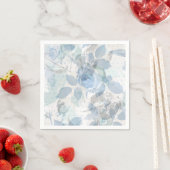 Serviette En Papier Luxe motif rose (En situation)