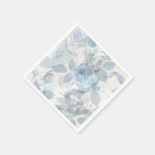 Serviette En Papier Luxe motif rose (Coin)