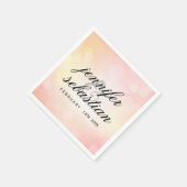 Serviette En Papier Luxe parties scintillant rose MARIAGE MONOGRAM (Coin)