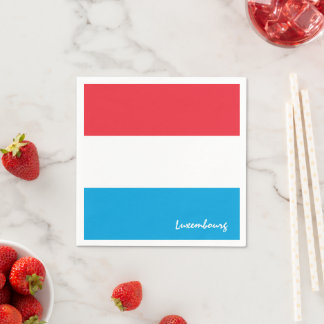 Serviette En Papier Luxembourg & Flag party mode / fans de sport