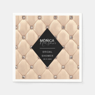 Serviette En Papier luxueuse douche nuptiale tufted or