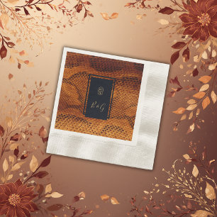 Serviette En Papier luxueux animal en peau de serpent sauvage mariage