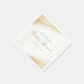 Serviette En Papier Luxueux Baby shower Gold & Blue Boy (Coin)