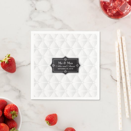 Serviette En Papier Luxueux Mariage personnalisé | Napkin (En situation)