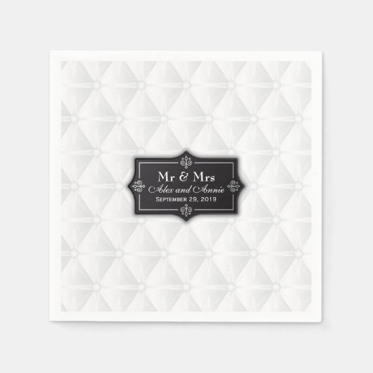 Serviette En Papier Luxueux Mariage personnalisé | Napkin (Devant)