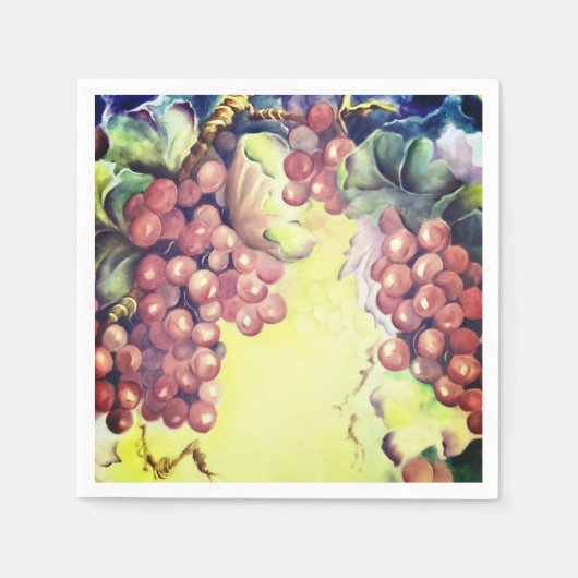 Serviette En Papier Luxueux Motif Red Grape (Devant)