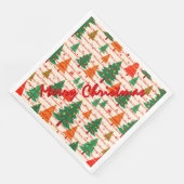 Serviette En Papier Luxury Christmas Christmas Trees Festive (Coin)