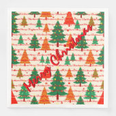 Serviette En Papier Luxury Christmas Christmas Trees Festive (Devant)
