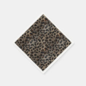 Serviette En Papier Luxury Glitter Brown Black Gold Leopard Pattern (Coin)