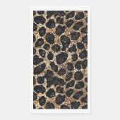 Serviette En Papier Luxury Glitter Gold Brown Black Leopard Pattern (Devant)