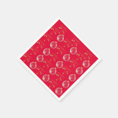 Serviette En Papier Luxury Red and Gold Bauble Christmas (Coin)